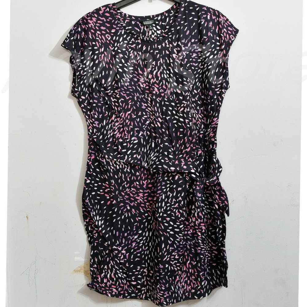 NWT Nicole Miller Ladies' Knot Dress Navy/Pink - Picture 5 of 8